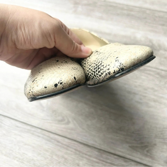 Enzo Angiolini Snake  Skin Square Toe Block Heel Pumps - Picture 5 of 15